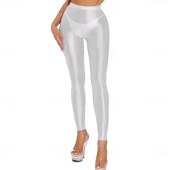 Dance Costumes Activewear Exotic Dancewear Pants Pure Color Women's Performance Training High Chinlon