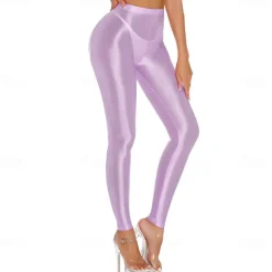 Dance Costumes Activewear Exotic Dancewear Pants Pure Color Women's Performance Training High Chinlon