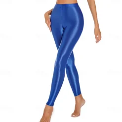 Dance Costumes Activewear Exotic Dancewear Pants Pure Color Women's Performance Training High Chinlon