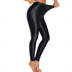 Dance Costumes Activewear Exotic Dancewear Pants Pure Color Women's Performance Training High Chinlon