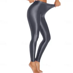 Dance Costumes Activewear Exotic Dancewear Pants Pure Color Women's Performance Training High Chinlon