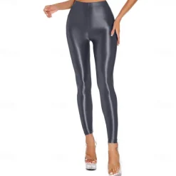 Dance Costumes Activewear Exotic Dancewear Pants Pure Color Women's Performance Training High Chinlon