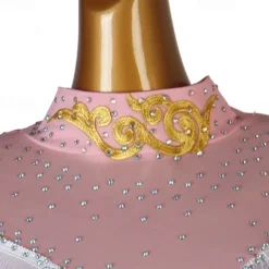 Dance Salsa Latin Dance Dress Rhinestone Tassel Women's Girls' Performance Training Long Sleeve High Spandex Tulle