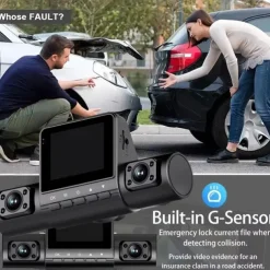 Dash Cam 4Channel 1080P Driving Recorder HD1080P Front Inside Rear View Infrared Night Vision Car Charge Reversing Camera