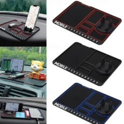 Dashboard Phone Holder Portable Multifunction Anti-Slip Phone Holder for Car Dashboard Compatible with Samsung Galaxy iPhone Phone Accessory