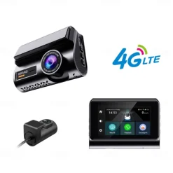 Dashcam Cameras Video Recorder Dual Lens Front and Rear Dash Cam for Cars Remote Intercom and Remote Playback