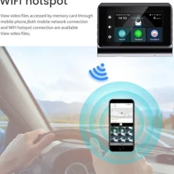 Dashcam Cameras Video Recorder Dual Lens Front and Rear Dash Cam for Cars Remote Intercom and Remote Playback