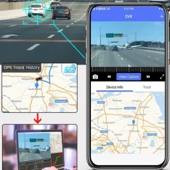 Dashcam Cameras Video Recorder Dual Lens Front and Rear Dash Cam for Cars Remote Intercom and Remote Playback