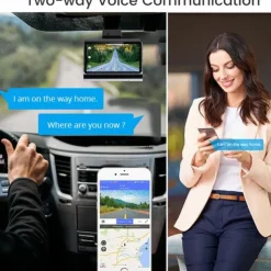 Dashcam Cameras Video Recorder Dual Lens Front and Rear Dash Cam for Cars Remote Intercom and Remote Playback