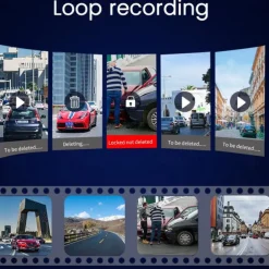 Dashcam Cameras Video Recorder Dual Lens Front and Rear Dash Cam for Cars Remote Intercom and Remote Playback