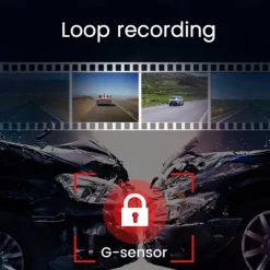 Dashcam Cameras Video Recorder Dual Lens Front and Rear Dash Cam for Cars Remote Intercom and Remote Playback