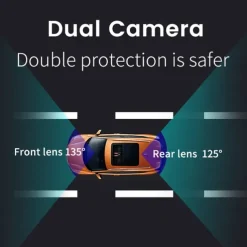 Dashcam Cameras Video Recorder Dual Lens Front and Rear Dash Cam for Cars Remote Intercom and Remote Playback