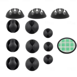 Data Cable Wire Organizer For Samsung Apple Support all tablets Cable Clips Adhesive Cord Holders Ideal Cable Cords Management for Organizing Cable Wires-Home Office Car Desk Nightstand