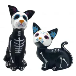 Day of The Dead Dog Statue, Halloween Sugar Skulls Animal Statue Resin Crafts, Ornament