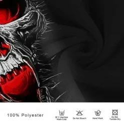 Day of the Dead Men's Polo Shirts Golf Shirt Long Sleeve Polo Shirts Collared Shirts Horror Streetwear Festival Wear Party Outfits 3D Print Buttons Fall & Winter Black