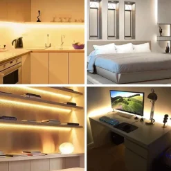 DC 5V USB COB Strip 320Leds/m Flexible Ribbon Rope Strip Light Warm White Natural White Night Lamp TV Backlight LED Strip 1m 2m 3m 4m 5m Home Decor