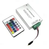 DC12V-24V 12A 144W 24Key IR Remote Controller Aluminum shell for RGB LED Strip 5050 3528 SMD