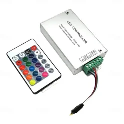 DC12V-24V 12A 144W 24Key IR Remote Controller Aluminum shell for RGB LED Strip 5050 3528 SMD