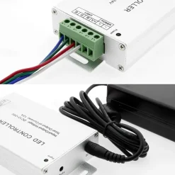 DC12V-24V 12A 144W 24Key IR Remote Controller Aluminum shell for RGB LED Strip 5050 3528 SMD