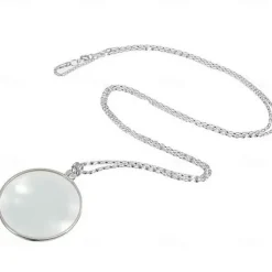 Decorative Monocle Necklace With Magnifier Magnifying Glass Pendant Gold Silver Plated Chain Necklace for Women Jewelry