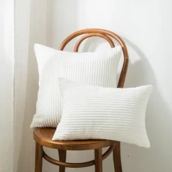 Decorative Toss Pillows Fall Throw Pillow Covers Simple Northern Europe Short Plush Solid Colored Home Office Pillow Case Cover Living Room Bedroom Sofa Cushion Cover Pink Blue Sage Green