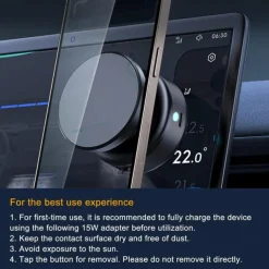 360-degree Adjustable Electric Vacuum Magnetic Suction Cup Phone Mount Hands-Free Magnetic Cell Phone Holder for Car/Gym/Mirror/Smooth Surface Compatible with Magsafe iPhone