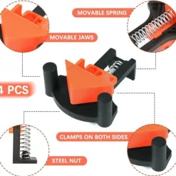 90Degree Right Angle Clamp Set Picture Frame Corner Clips Mate Woodworking Hand Tools Fixing Clip Positioning Tool Kit