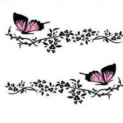 Delysia King Reflective Butterfly Car Sticker - Removable, Waterproof, Decorative Car Shape Flower Decal