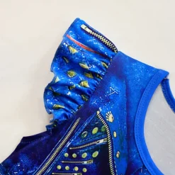 Descendants Evie Dress Gloves Outfits Costume Party Movie Cosplay Kids Masquerade Causal