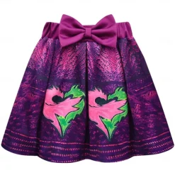 Descendants Mal Skirt Outfits Cosplay Wigs Cosplay Costume Movie Cosplay for Girls' Kids Masquerade Causal