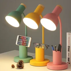 Desk Lamp Eye Protection / Adjustable / Dimmable LED power supply For Bedroom / Study Room / Office AC100-240V Yellow / Blue / Pink / CE Certified