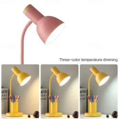 Desk Lamp Eye Protection / Adjustable / Dimmable LED power supply For Bedroom / Study Room / Office AC100-240V Yellow / Blue / Pink / CE Certified