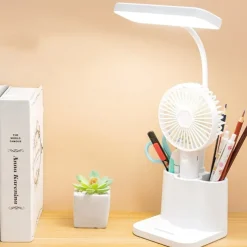 Desk Lamp LED Flexible Study Lamp With Pen Holder LED Desk Lamp With Touch Dimmable LED Stand Desk Lamp Reading Lamp Creative Smart Student Dormitory Desk Eye Protection Lamp Bedside Reading LED Pen Down Lamp