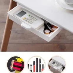 Desk Storage Box Invisible Load Bureau Paste Type Finishing Box Student Bedroom Desktop Creative Dtationery Box