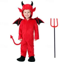 Devil Bull Demon Halloween Cosplay Costume Party Costume Costume Walpurgis Night Cosplay Kid's Boys' Girls' Masquerade Performance Easy Halloween Costumes Dress Up