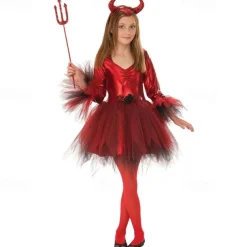 Devil Cosplay Costume Halloween Group Family Costumes Kid's Boys Girls' Cosplay Halloween Halloween Carnival Masquerade Easy Carnival Costume for Walpurgis Night