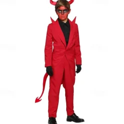 Devil Cosplay Costume Halloween Group Family Costumes Kid's Boys Girls' Cosplay Halloween Halloween Carnival Masquerade Easy Carnival Costume for Walpurgis Night