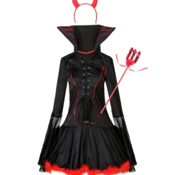 Devil Halloween Cosplay Costume Party Costume Masquerade Walpurgis Night Outfits Sexy Costume Adults' Women's Masquerade Mardi Gras Performance Party Halloween Easy Halloween Costumes Dress Up