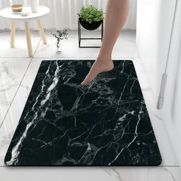 Diatomaceous Earth Bath Mat Super Absorbent Toilet Door Quick-Drying Foot Mat Entry Door Mat Non-Slip Mat