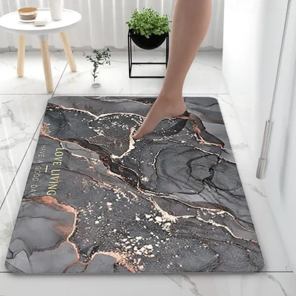 Diatomaceous Earth Bath Mat Super Absorbent Toilet Door Quick-Drying Foot Mat Entry Door Mat Non-Slip Mat