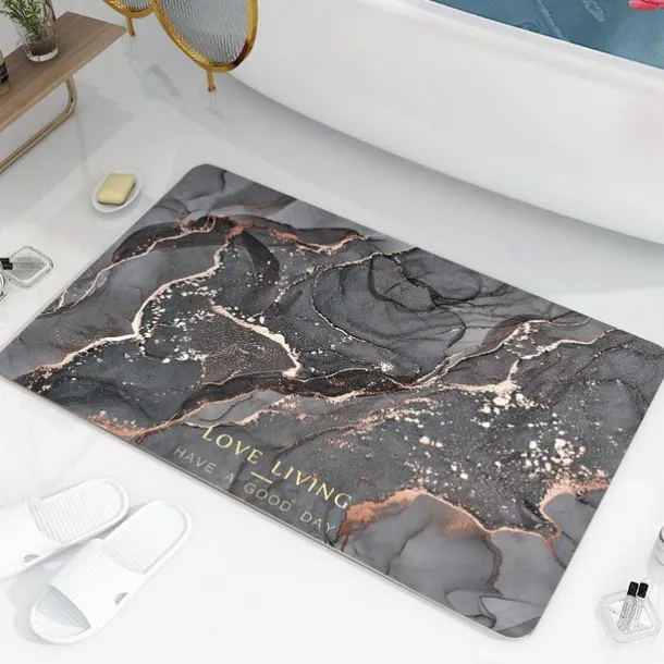 Diatomaceous Earth Bath Mat Super Absorbent Toilet Door Quick-Drying Foot Mat Entry Door Mat Non-Slip Mat