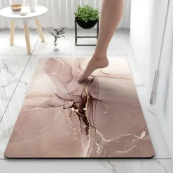 Diatomaceous Earth Bath Mat Super Absorbent Toilet Door Quick-Drying Foot Mat Entry Door Mat Non-Slip Mat