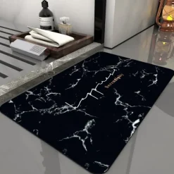 Diatomaceous Earth Bath Mat Non-slip Super Absorbent Toilet Door Quick-Drying Foot Mat Entry Door Mat Non-Slip Mat