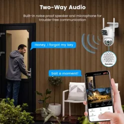 DIDSeth 4MP Wifi Ptz Camera Outdoor Dual-Lens Human Detect Night Vision Security Protection CCTV Vedio Surveillance IP Camera