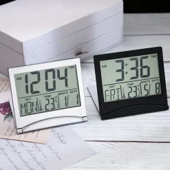 Digital Alarm Clock Alarm Setting 12/24H Used For Temperature And Date Display Of Office Travel And Bedroom Alarm Clocks Desktop Clock Travel Clock Electronic Clock