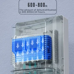 Digital Dehumidifier with Touch & Remote Control Humidity Display Dehumidifiers for Living Room Bedroom 42W