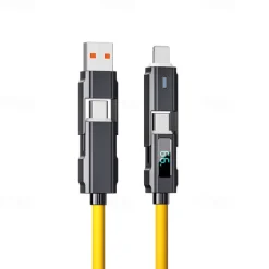Digital Display Data Cable Typec 4-in-1 Silicone PD Fast Charging Cable a Drag 4 USB Android Phone Charging Cable