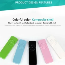 Digital MP3 Player Portable USB Rechargable Media Sound MP3 Music Player with Lanyard for Student Valentine's Day Gifts