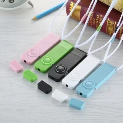 Digital MP3 Player Portable USB Rechargable Media Sound MP3 Music Player with Lanyard for Student Valentine's Day Gifts