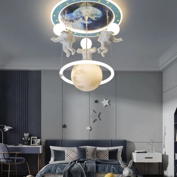 Dimmable LED Ceiling Lamp for Children's Room, Creative Simplicity Clouds Airplane Light Bedroom Cartoon Ceiling Light Fixture with Remote